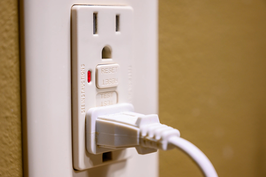 A GFCI outlet in a residential home in Central IL.